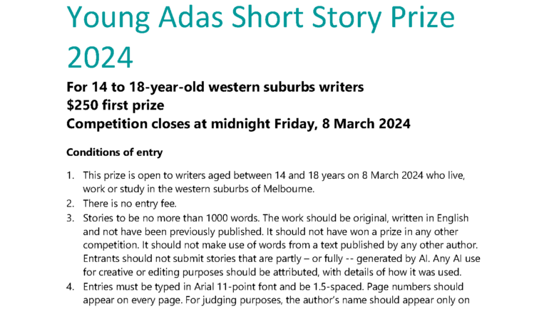 Young Adas Short Story Competition 